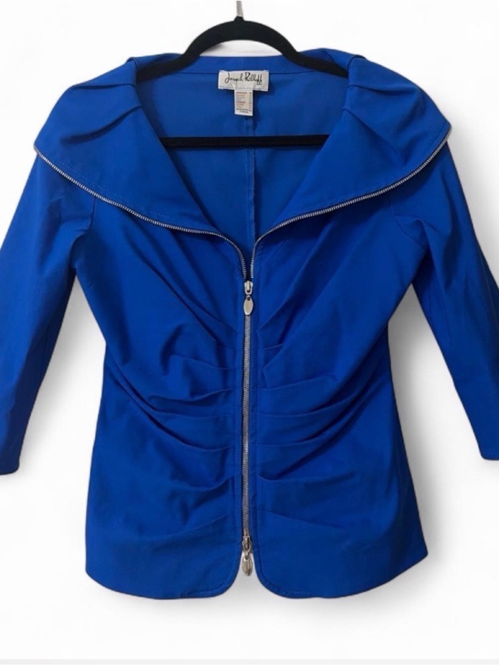 Joseph Ribkoff Cobalt Blue Zip-Up Blazer